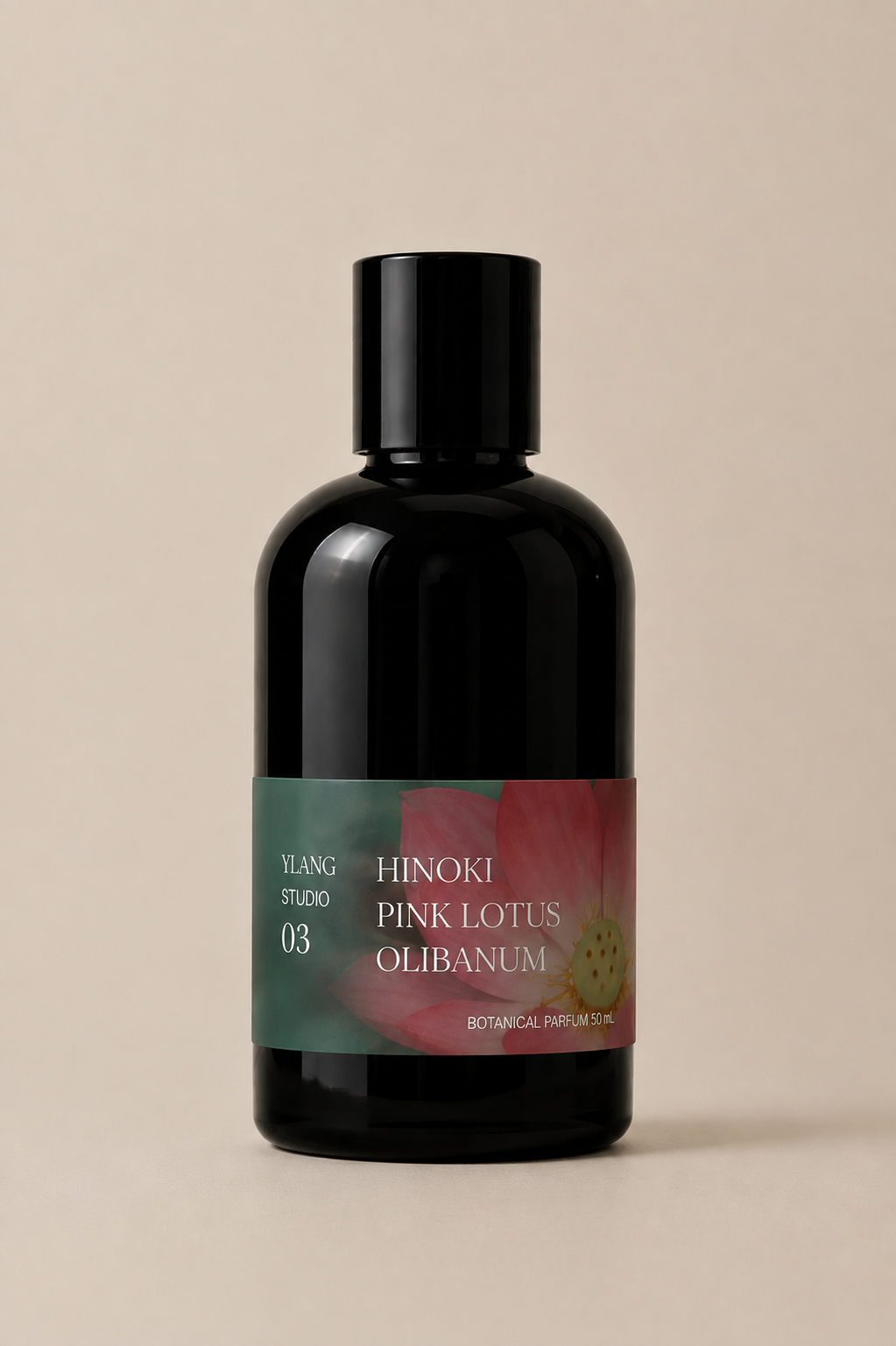 03 - HINOKI · PINK LOTUS · OLIBANUM - YLANG STUDIO 50ML